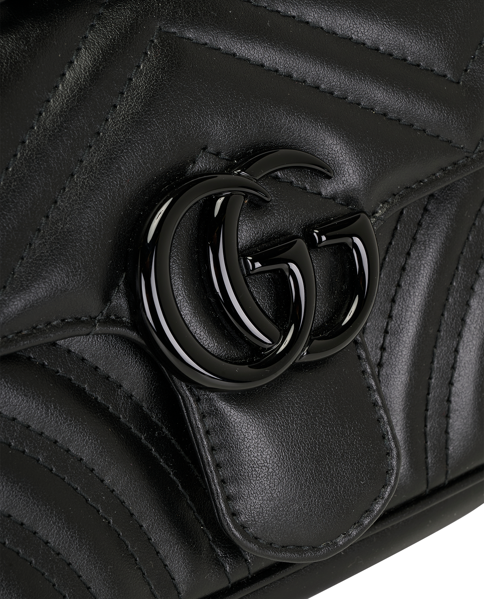 Small GG Marmont, &pound;895, Handbags, Black, Leather, Other view